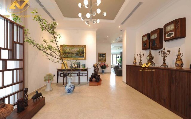 Dự án thi công nội thất biệt thự đẹp Mr Minh - Vinhome Long Biên Thi công nội thất biệt thự đẹp tại Vinhome - Gỗ óc chó Anh Vũ
