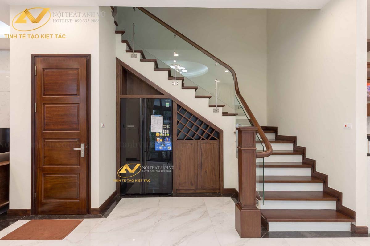 Thi công nội thất biệt thự hiện đại Mr Hoàng - Vinhome Riverside Thi công nội thất biệt thự hiện đại - Gỗ óc chó Anh Vũ