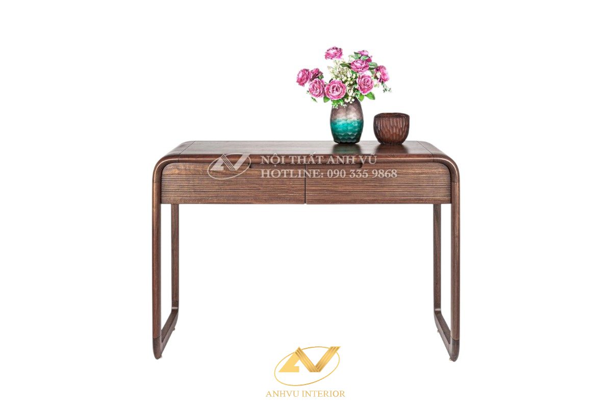 Tủ trang điểm gỗ óc chó AVBTĐ 604 - Nội thất Anh Vũ Bàn trang điểm AVBTĐ-604