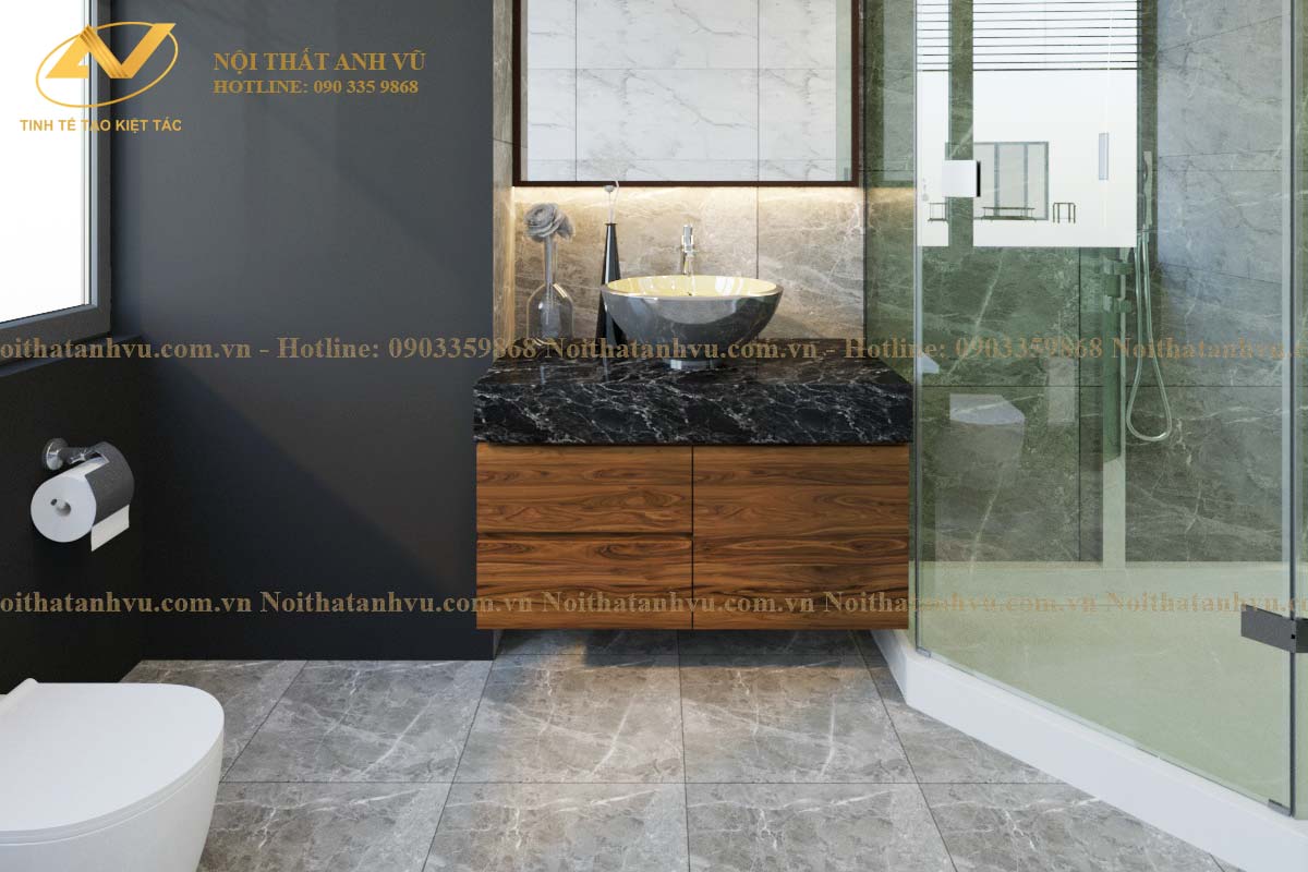 Mẫu bàn đá lavabo nhà tắm AV-LVB 009 - Nội thất Anh Vũ