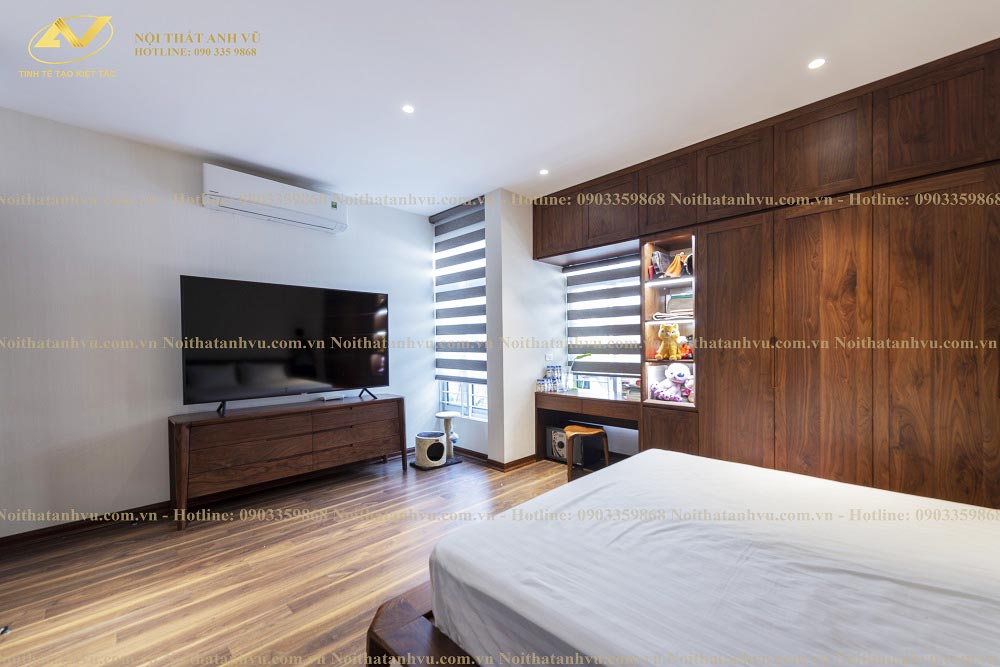 Thi công nội thất nhà phố cao cấp Mr Lập - An Dương Thi công nội thất nhà phố cao cấp mr. Lập - Gỗ óc chó Anh Vũ