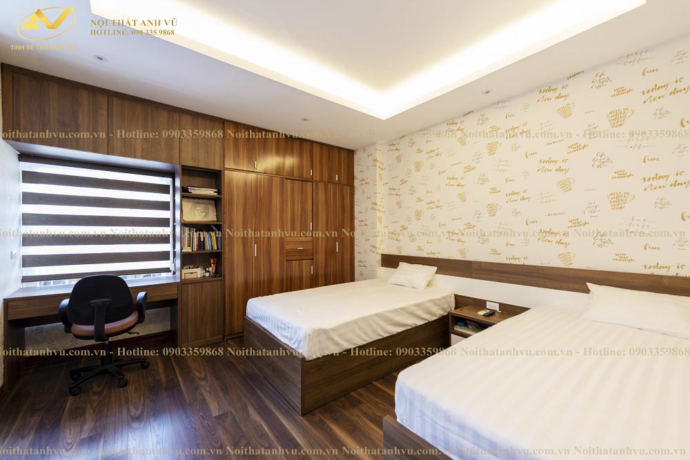 Thi công nội thất nhà phố cao cấp Mr Lập - An Dương Thi công nội thất nhà phố cao cấp mr. Lập - Gỗ óc chó Anh Vũ