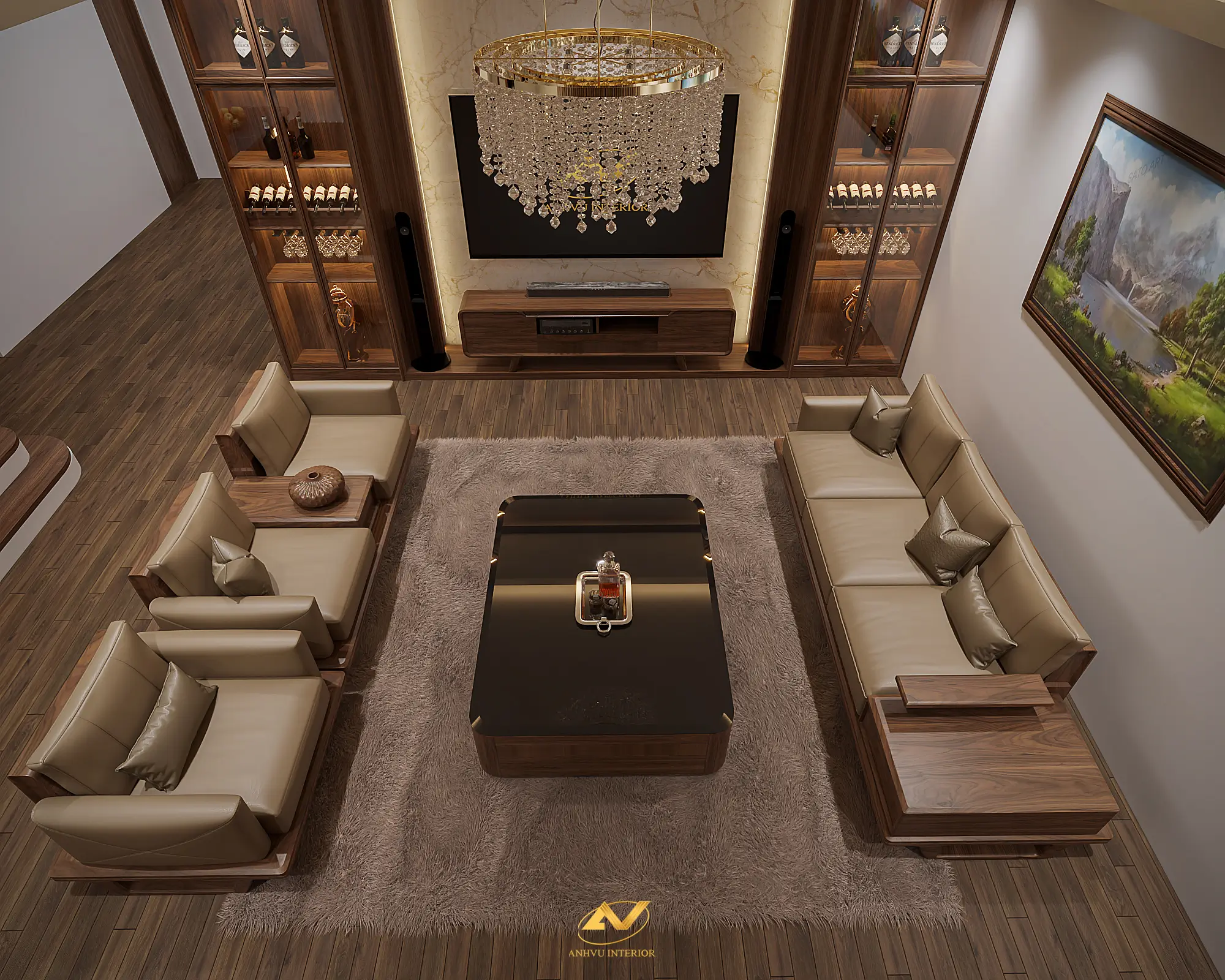 Bật mí cách chọn sofa da theo các chất da chuẩn nhất Sofa gỗ óc chó đẹp hiện đại