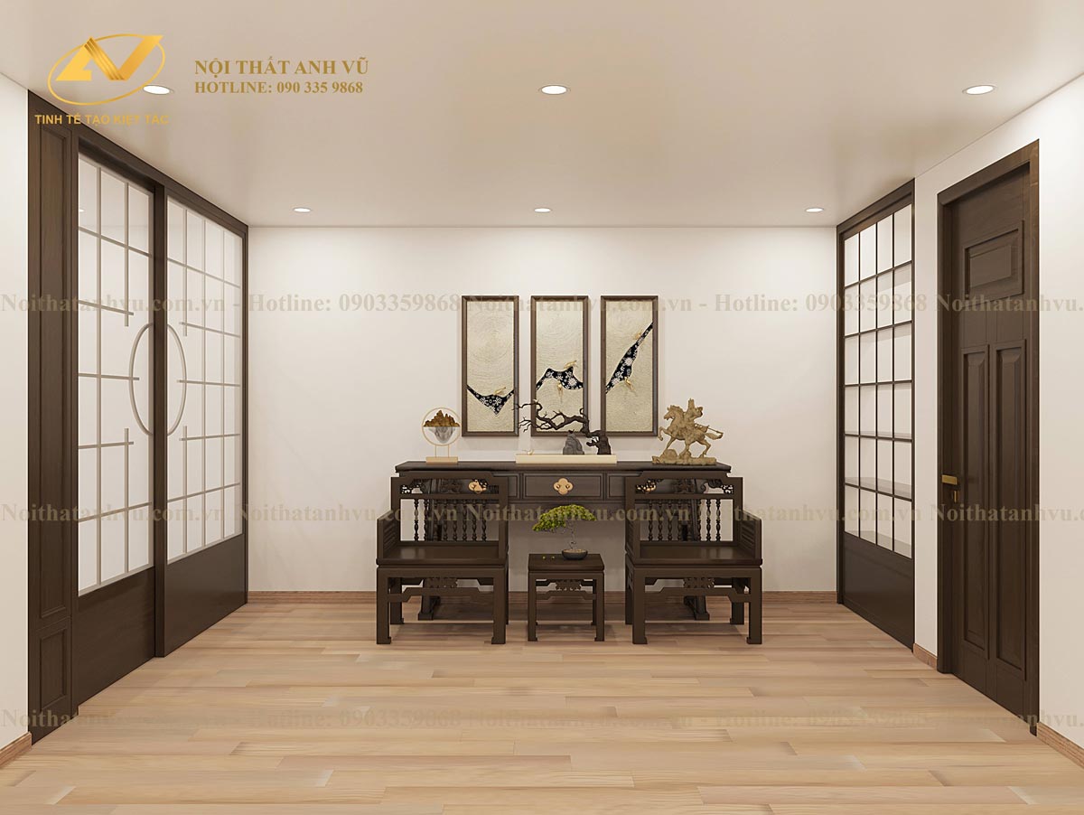 Thiết kế nội thất biệt thự đẹp Mr Hoà - Hoàng Như Tiếp - Nội thất gỗ óc chó cao cấp Anh Vũ