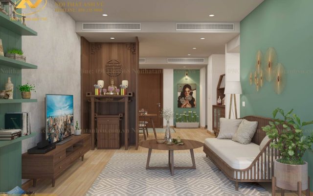 Thiết kế nội thất căn hộ chung cư Mr Vân - Sun Grand City Ancora Thiết kế nội thất căn hộ chung cư Mr Vân tại Sun Grand City Ancora - Nội thất gỗ óc chó Anh Vũ