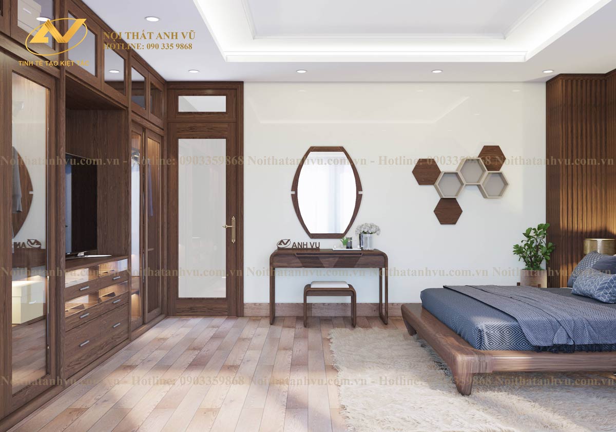 Thiết kế nội thất biệt thự đẹp Mr Hoà - Hoàng Như Tiếp - Nội thất gỗ óc chó cao cấp Anh Vũ