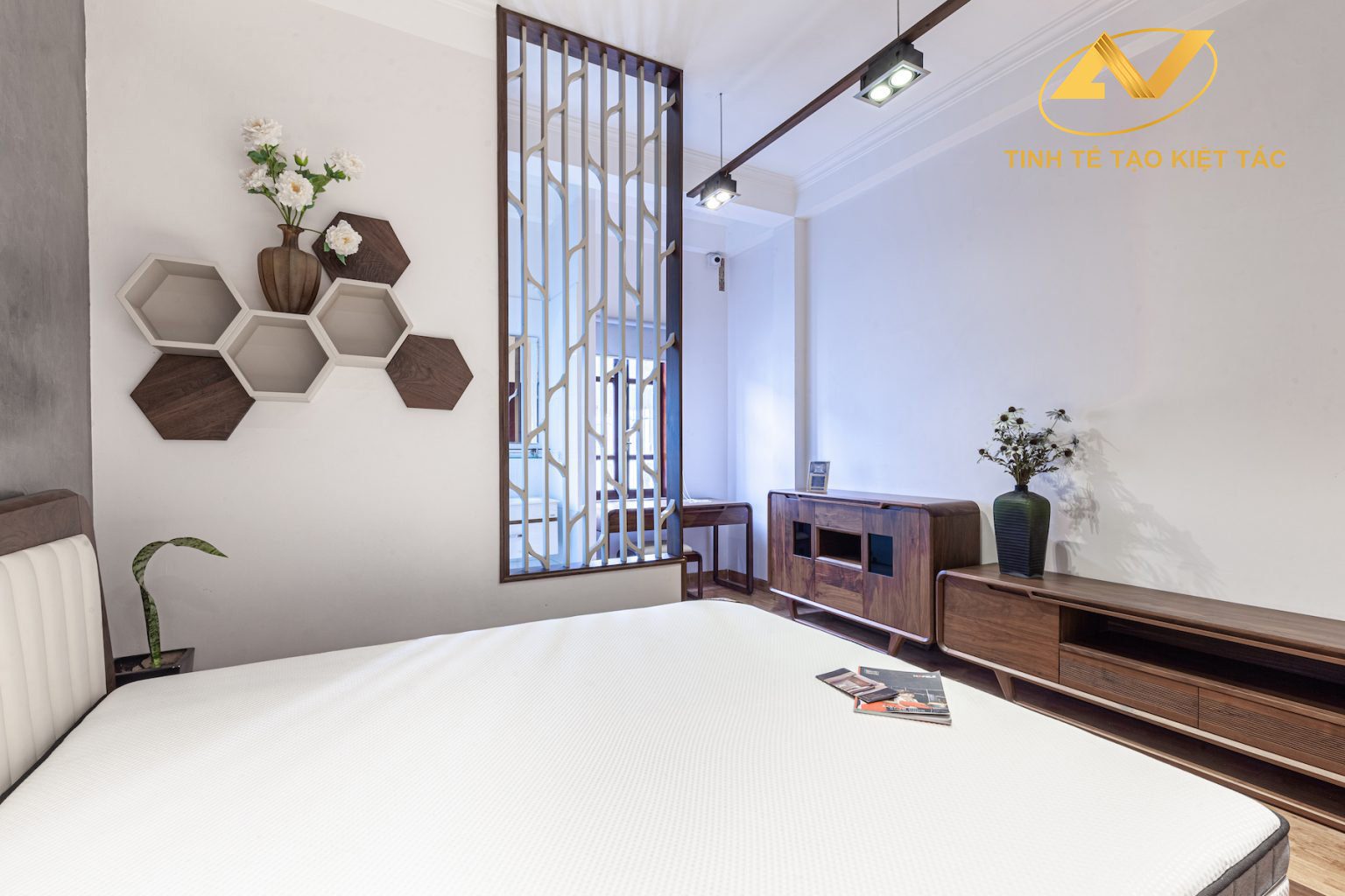 Mẫu phòng và giường ngủ gỗ Óc Chó tự nhiên AV-PN 005 Mẫu phòng và giường ngủ gỗ Óc Chó tự nhiên AV-PN 005