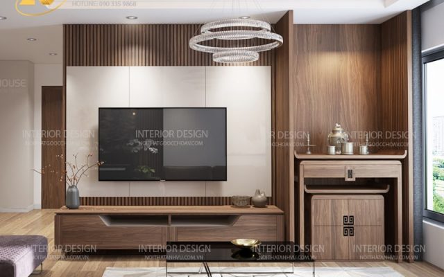 Kệ tivi gỗ óc chó được "lên ngôi" trong những năm gần đây