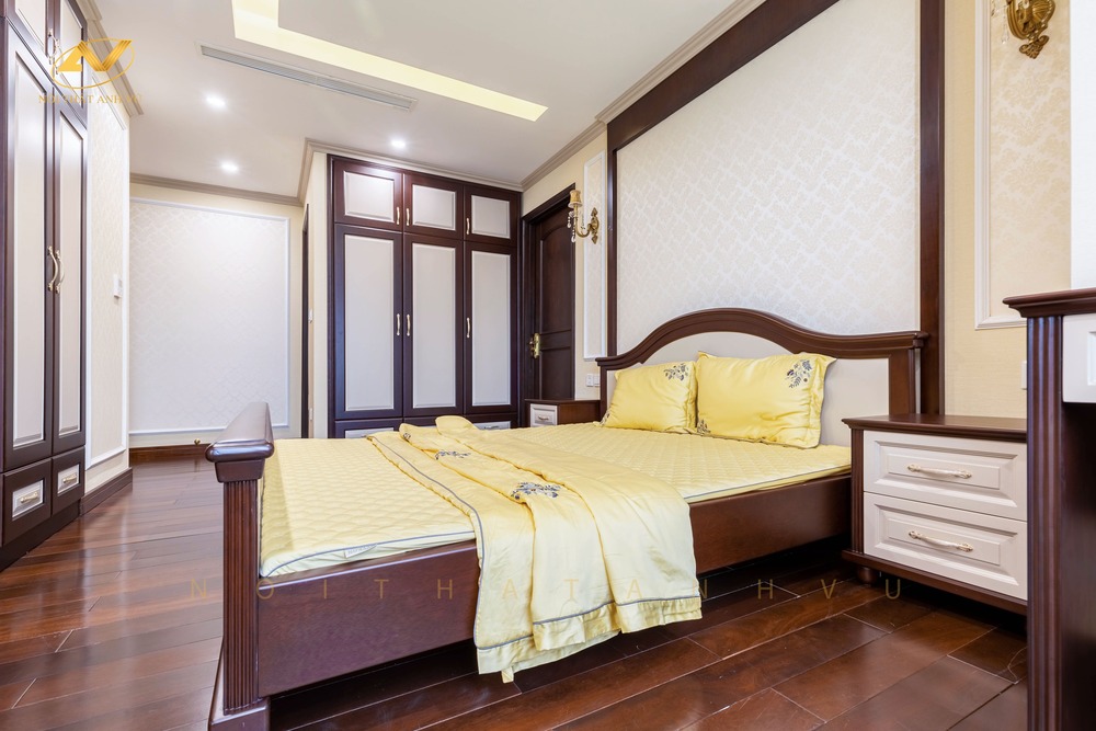 Thiết kế phòng ngủ master chung cư cao cấp Long Biên