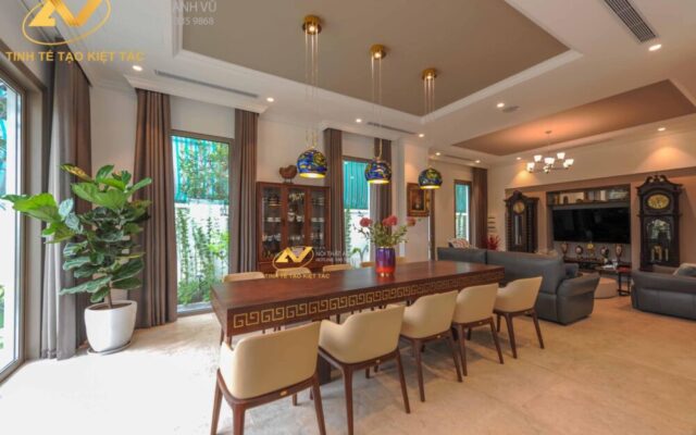 Những mẫu thiết kế Nội thất phòng khách gỗ óc chó đẹp năm nhất 2022