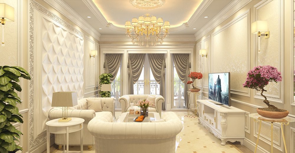 Sử dụng nội thất biệt thự gỗ óc chó vẻ đẹp sang trọng và hiện đại