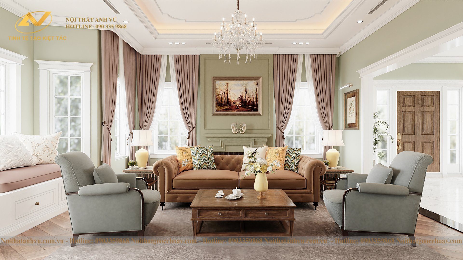 Dự án thiết kế thi công nội thất biệt thự tân cổ điển Gia Lâm, Hà Nội Dự án thiết kế thi công nội thất biệt thự tân cổ điển Gia Lâm, Hà Nội