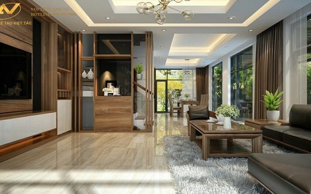 Thi công nội thất nhà phố gỗ óc chó - Cập nhật những mẫu nhà phố đẹp nhất Thi công nội thất nhà phố gỗ óc chó
