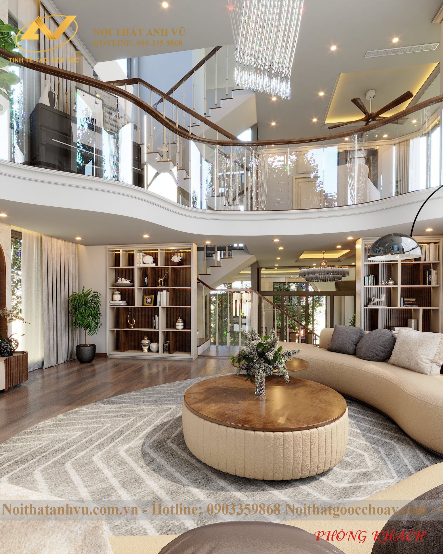 Thiết kế nội thất tân cổ điển kết hợp với gỗ óc chó - Vẻ đẹp sang trọng và đẳng cấp cho không gian sống