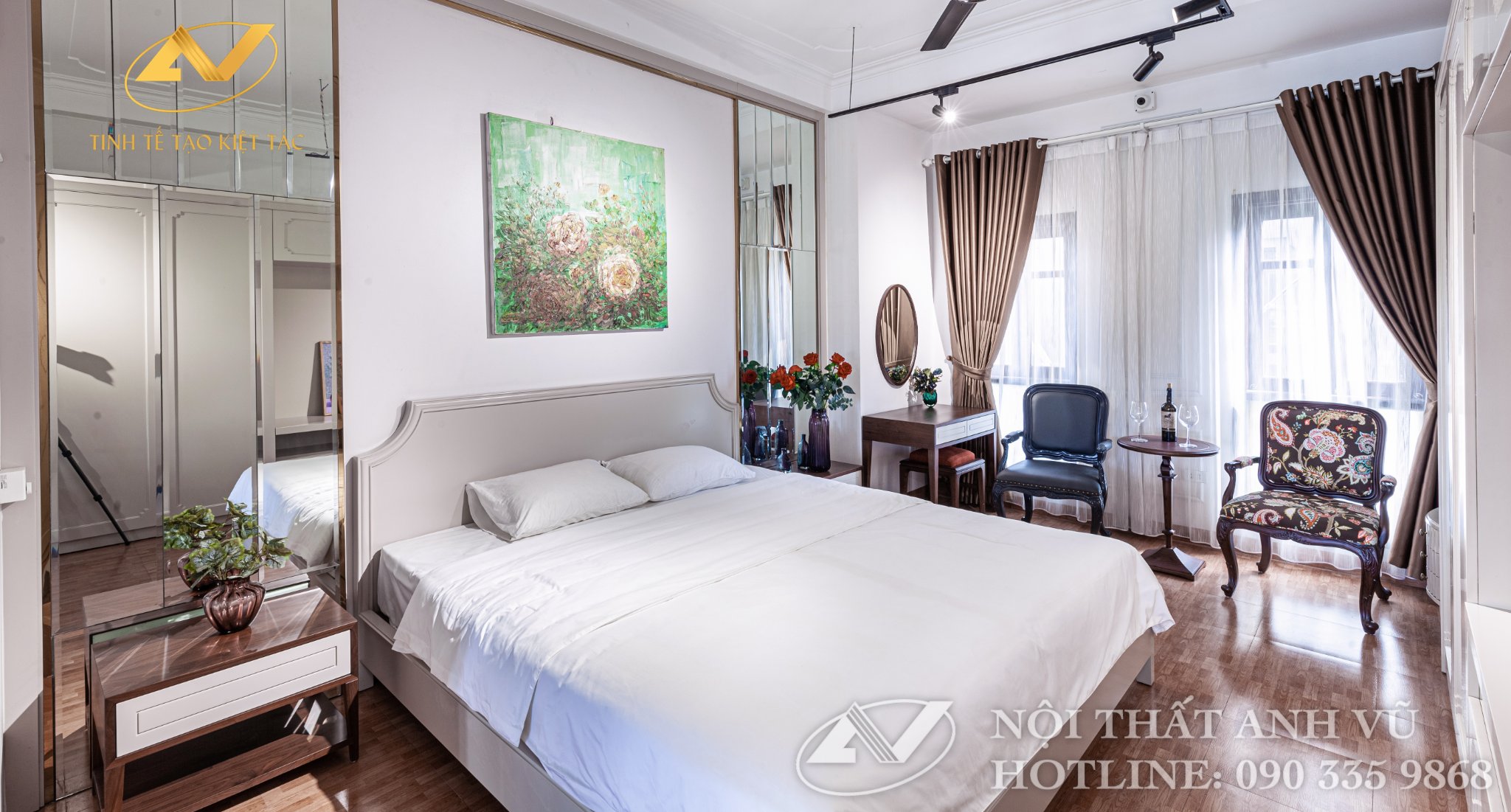 Thiết kế nội thất tân cổ điển kết hợp với gỗ óc chó - Vẻ đẹp sang trọng và đẳng cấp cho không gian sống