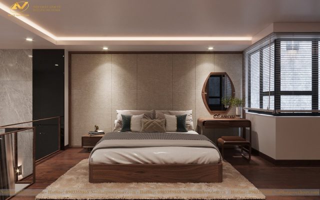 Bàn phấn gỗ óc chó