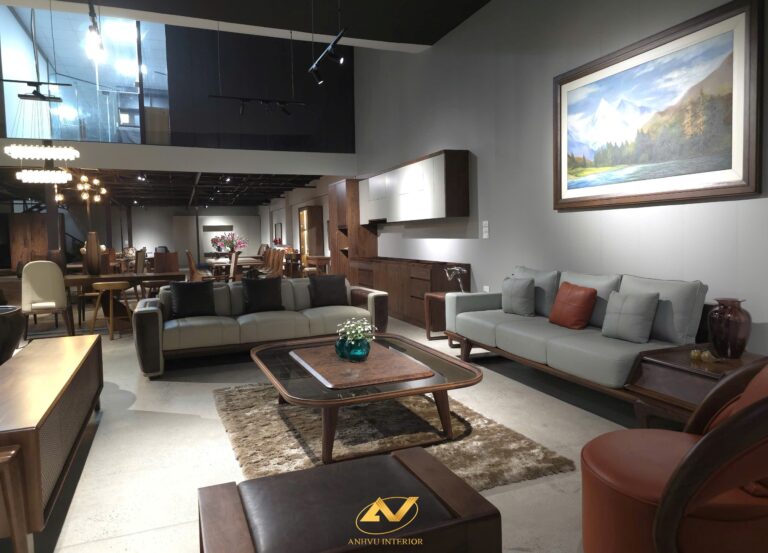 Showroom nội thất gỗ óc chó Anh Vũ