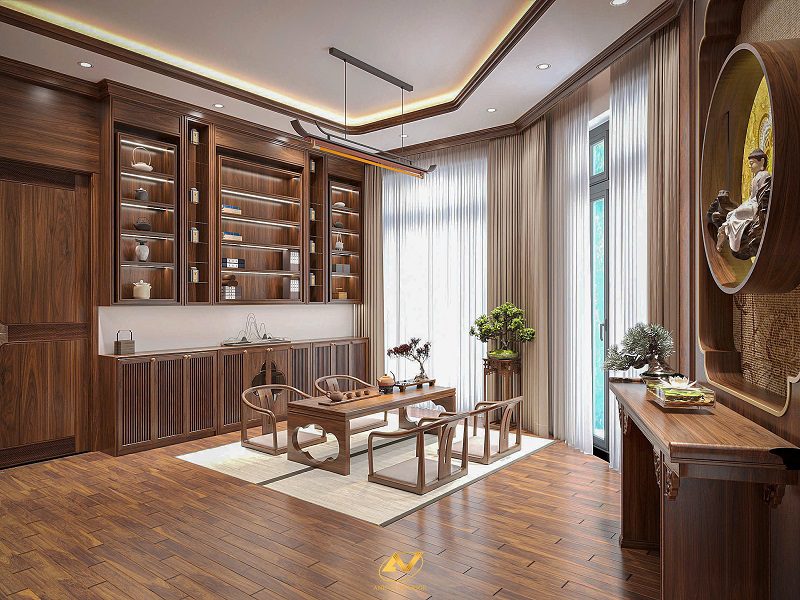 Không gian nội thất phòng thờ
