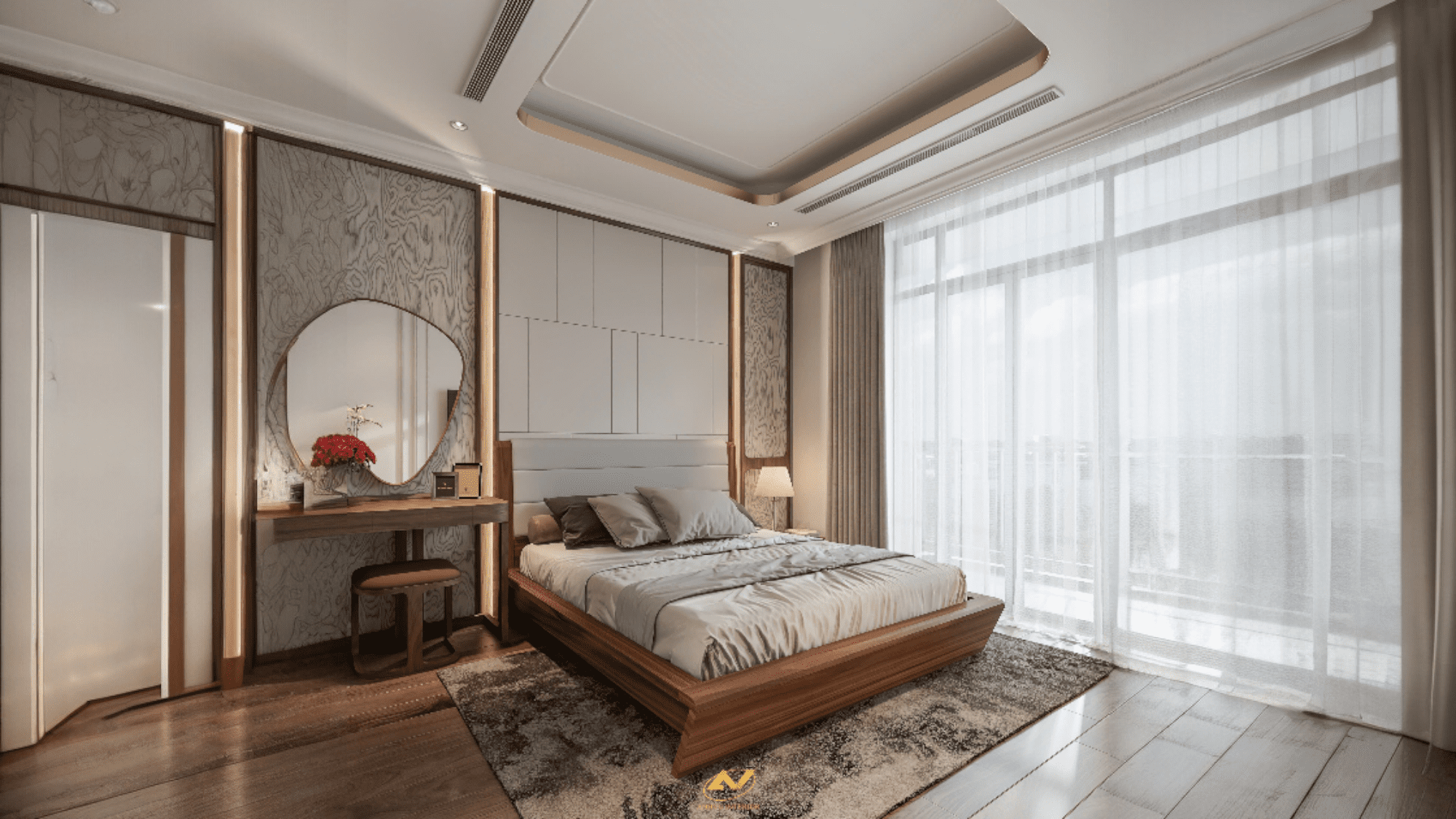 nên để bàn trang điểm ở đâu trong phòng ngủ