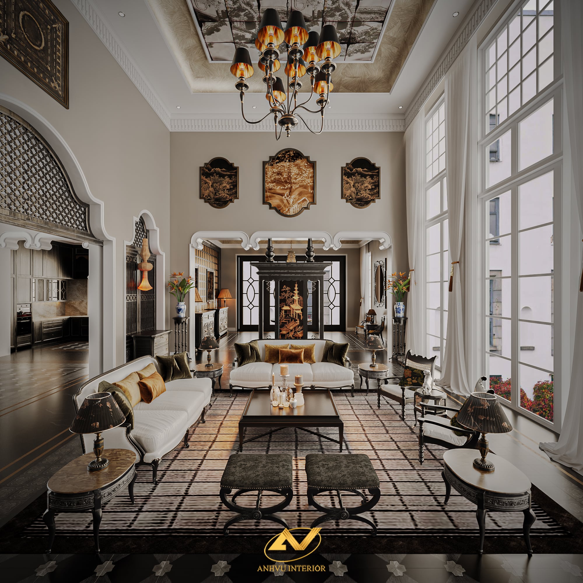 THIẾT KẾ NỘI THẤT BIỆT THỰ INDOCHINE THIẾT KẾ NỘI THẤT BIỆT THỰ INDOCHINE