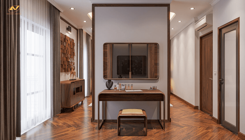 Thiết kế bàn trang điểm gỗ tự nhiên