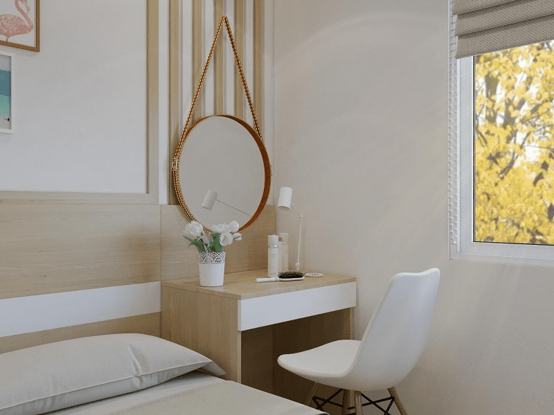 Thiết kế nội thất phòng ngủ gỗ công nghiệp đẹp hiện đại