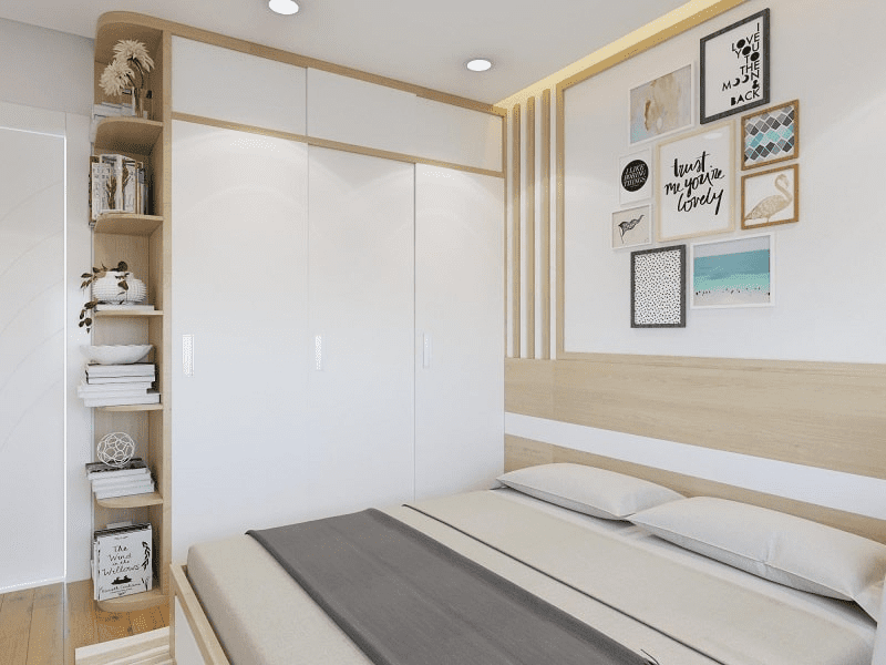 Thiết kế nội thất phòng ngủ gỗ công nghiệp