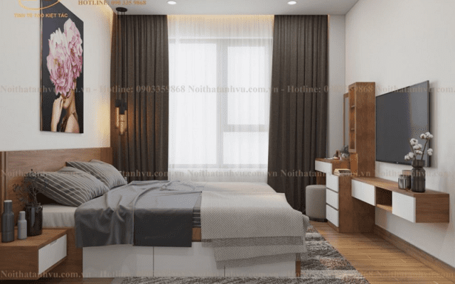 Cách bố trí phòng ngủ hợp phong thủy Thiết kế thi công nội thất phòng ngủ gỗ công nghiệp