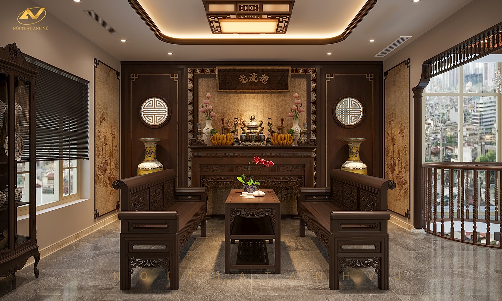 Nội thất phòng thờ đẹp nhà phố