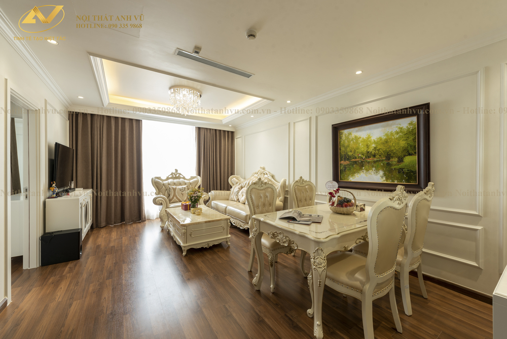 Thiết kế nội thất phòng khách chung cư Ecopark diện tích vừa và nhỏ THIẾT KẾ NỘI THẤT CHUNG CƯ ECOPARK TRỌN GÓI