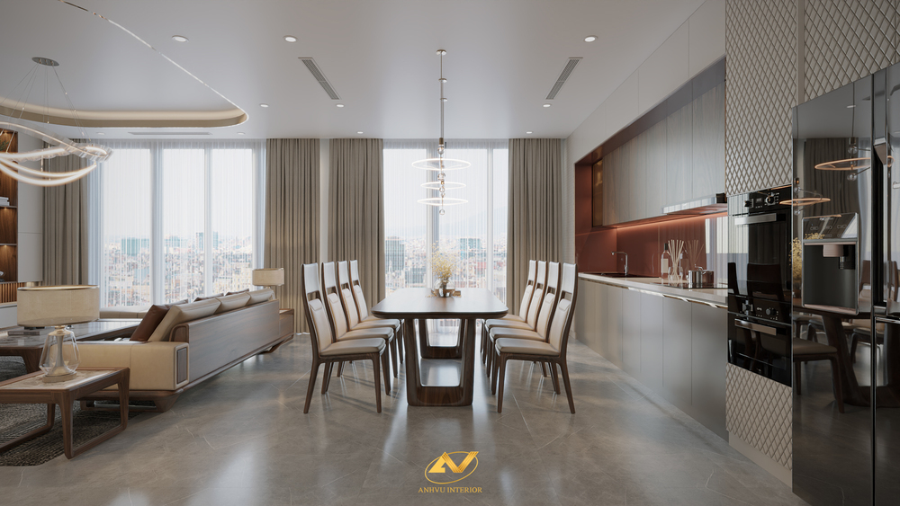 Bộ sưu tập bàn ăn gỗ óc chó đẹp năm 2026 phong-an-hien-dai-anhvu-interior