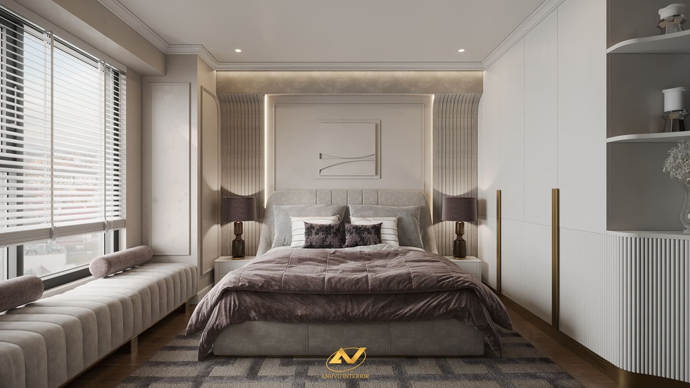Nội thất phòng ngủ Luxury hiện đại trẻ trung